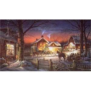  Terry Redlin   Trimming the Tree Canvas: Home & Kitchen