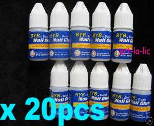20 pcs x 3 grams Professional Nail Glue  