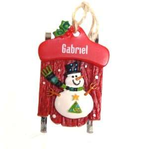  Ganz Personalized Gabriel Christmas Ornament: Home 