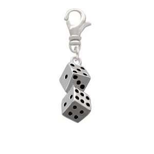  Pair of Dice Clip On Charm Arts, Crafts & Sewing