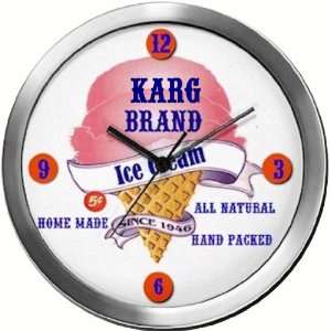  KARG 14 Inch Ice Cream Metal Clock Quartz Movement 