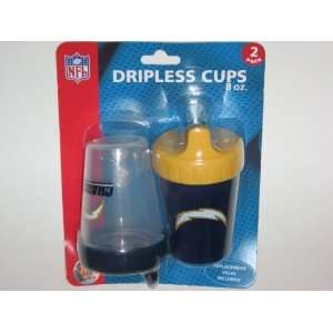 SAN DIEGO CHARGERS 8 oz. Team Logo Kids No Spill SIPPY CUP (2 Pack)