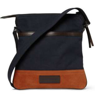 Burberry  Suede and Canvas Messenger Bag  MR 