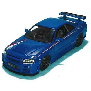 Nissan Skyline GTR Nismo Blue 1/24 Scale Diecast Model : Toys & Games 
