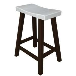  Pack of 2 Recycled Maui Counter Bar Stools   Brown with 