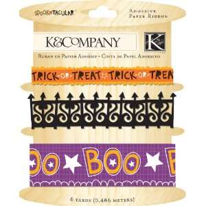  K&Company Spooktacular Adhesive Paper Ribbon: Arts, Crafts 