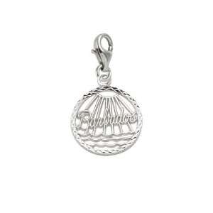   Charms Barbados Charm with Lobster Clasp, 14k White Gold Jewelry