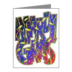  Note Cards (20 Pack) Mardi Gras Fat Tuesday Celebration 