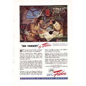   17 Flying Fortress Navigator On Target Original Vintage War Print Ad