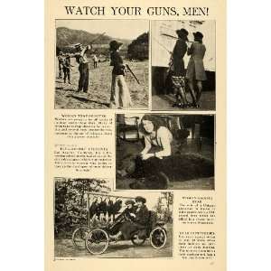  1920 Print Women Hunters Trap Shooter Duck Bear Trout 