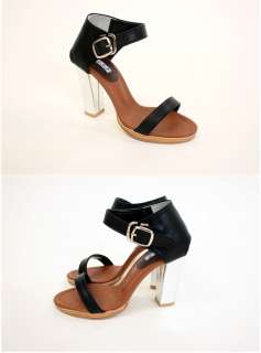 Designer Inspired Silver Heel Ankle Strap Sandals/  