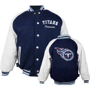  Tennessee Titans Youth Wool Faux Leather Varsity Jacket 