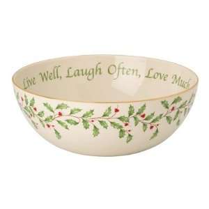  Lenox Dinnerware 810154 Holiday Sentiment Serving Bowl 