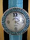 real collectibles by adrienne turquoise wristwatch with clear and 