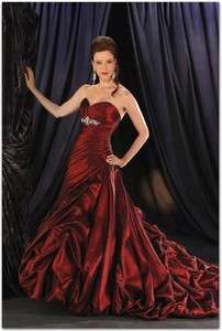  Off shoulder Red Wedding dress Ball Gown 8 10 12 14 16 WTA053  