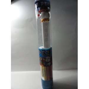  Pez Snowman in Tube with 6 Candy Refills 