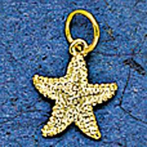 Mark Edwards 14K Gold Small Bahama Starfish Nautical Pendant  