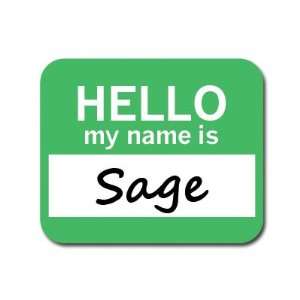  Sage Hello My Name Is Mousepad Mouse Pad