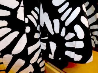 NEW Chicos Bold Black White Dressy Puff Sleeve Jacket 2 M 12 14 