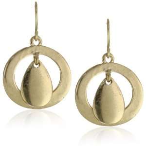   Cole New York Modern Crush Gold Orbital Drop Earrings: Jewelry