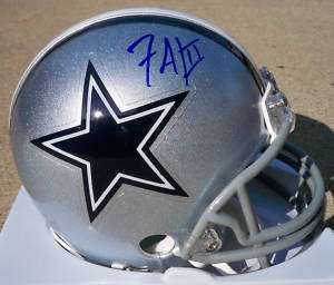 Dallas Cowboys FELIX JONES Signed Auto Mini Helmet COA  