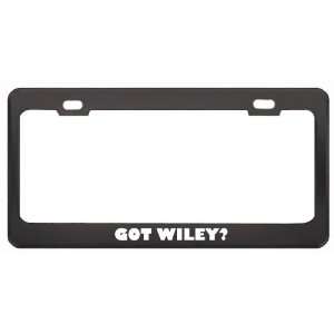  Got Wiley? Boy Name Black Metal License Plate Frame Holder 