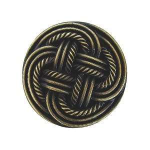  Classic Weave Cabinet Knob, Antique Brass: Home 