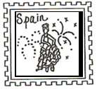 TEACHER SPAIN PASSPORT WOOD HANDLED RUBBER STAMP RW2050  