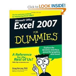 Excel 2007 For Dummies [Paperback] Greg Harvey Books