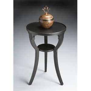   : Butler Wood Black Licorice Round Accent Table: Patio, Lawn & Garden