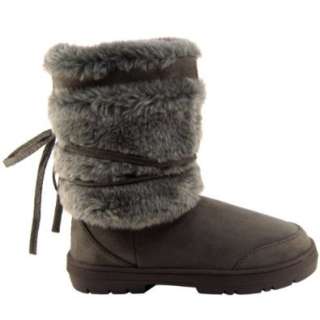    Womens Short Faux Fur Lined Thick Sole Winter Snow Boots: Shoes
