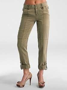 Guess Jeans Christine Cargo Pants Safari Trip Size 25 $118  