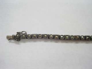 Gorgeous Sterling Silver with Marcasite Tennis Bracelet  