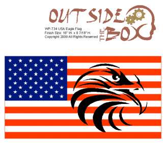 USA Eagle Flag Scroll Saw Woodworking pattern plan  OTB  
