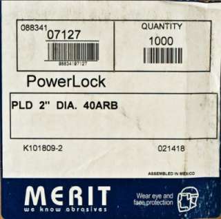 1000 Merit Sanding Abrasive PowerLock Disc 2 40 ARB  