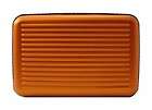 Authentic OGON Designs Orange Aluminium Wallet Compact Light Card Case 