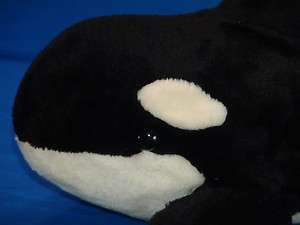 BIG PLUSH SEAWORLD PARK LOVEY SHAMU KILLER WHALE ORCA VACATION STUFFED 