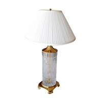 Vintage Signed Dresden Crystal Lamp  