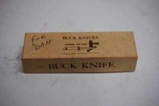 VINTAGE BUCK 321 FOLDING POCKET KNIFE w GUT HOOK AND BOX AND PAPERWORK 