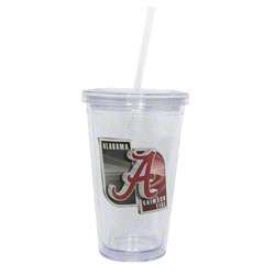 Alabama Crimson Tide Double Wall Tumbler with Straw 