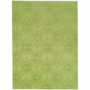 Garland Rug Large Peace Lime 5 ft. x 7 ft. Area Rug CL 17 RA 0057 19 