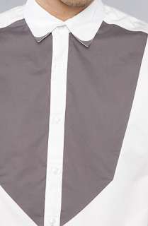 N4E1 The Excaliber Buttondown Shirt in White Dark Grey  Karmaloop 