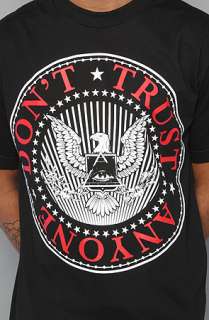 DTA The New World Crest Tee in Black White and Red  Karmaloop 