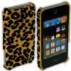 Iphone 4 Skin Hard Case Hülle Cover Leo Leopard Glitzer  