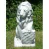 Deko Skulptur Löwe mit Wappen auf rechter Seite H 41 cm aus Beton 