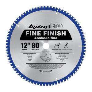 Avanti Pro 12 in. x 80 Tooth Fine Finish Circular Saw Blade P1280X at 