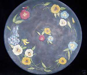 Pansy Vine Pie Plate Bobs Pottery LANG  