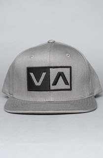 RVCA The VA Balance Snapback Cap in Graphite  Karmaloop   Global 