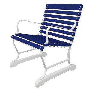   22 In. White and Pacific Blue Arm Chair IVB24FWHPB 