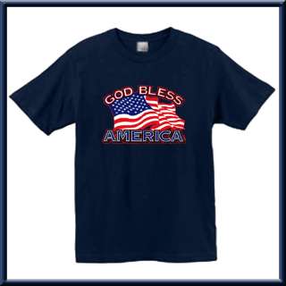 God Bless America Flag Patriotic Shirt S XL,2X,3X,4X,5X  